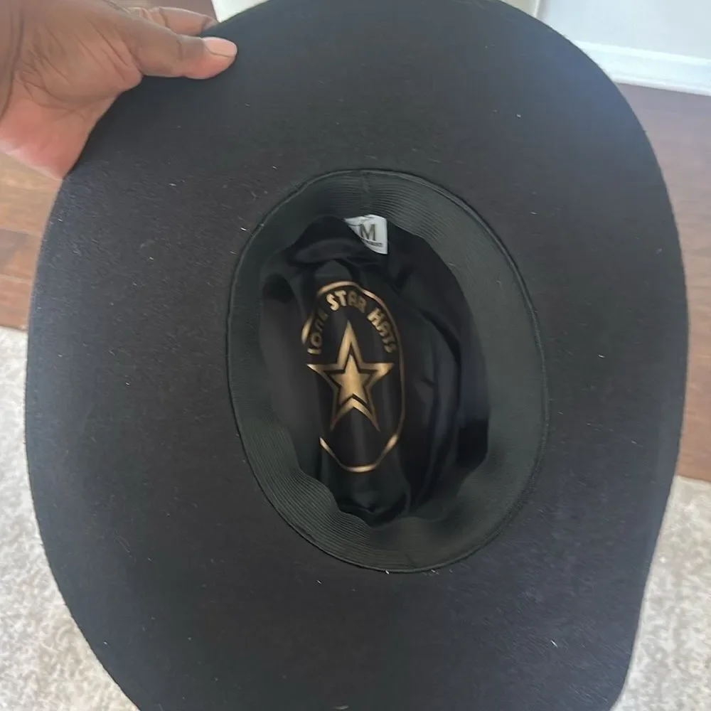 Lone Star Black Unisex Western Cowboy Hat M